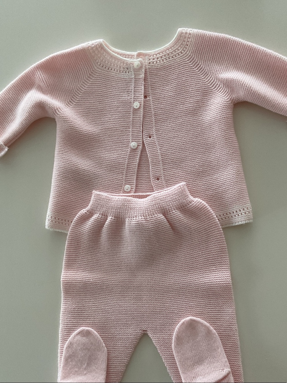 Martin Aranda Soft Knit Kids Matching Set in Light Pink